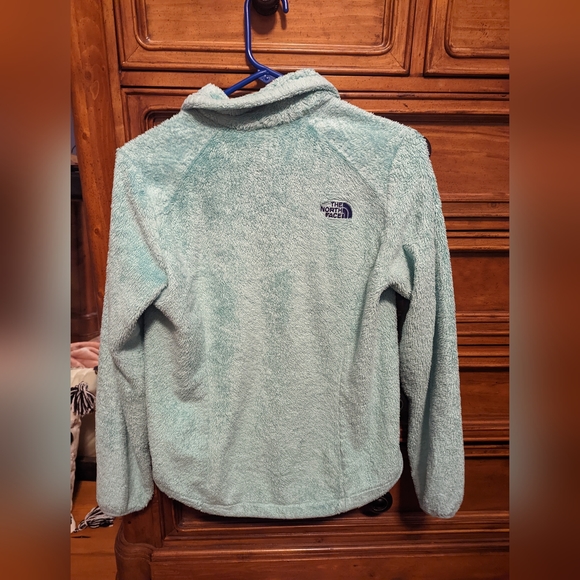 The North Face Women's Full Zip Fuzzy Fleece Coat Jacket Liner in Small - teal - Picture 2 of 3